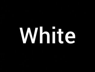 The word white in white on a black background