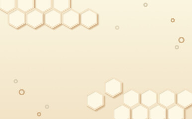 ミツバチの巣の黄色と六角形の背景