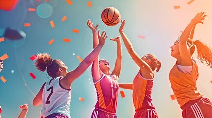 young beautiful female basketball athlete - Powered by Adobe