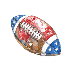 american football vector illustration in watercolor style