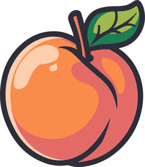 illustration of a peach
