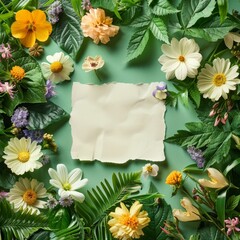 paper with flowers