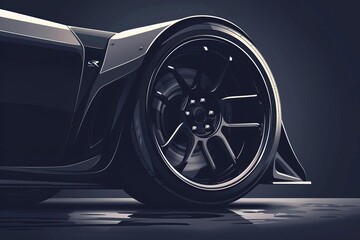 sleek alloy wheel with highperformance tire automotive design concept illustration