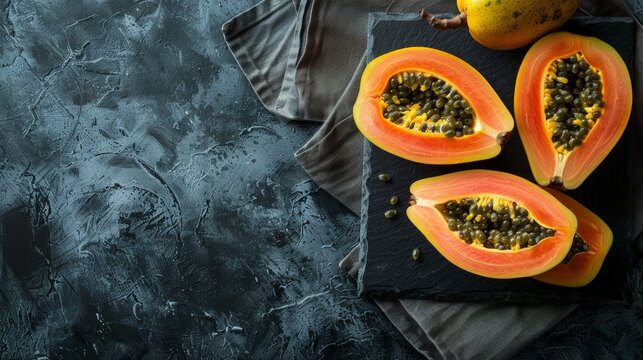 Three papanas on a black dish
