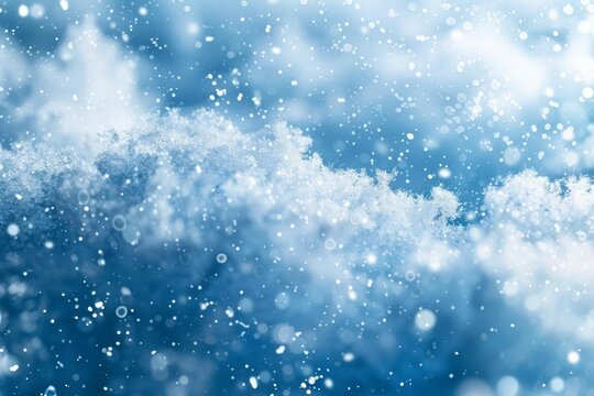 soft and fluffy blue snow texture background abstract winter concept