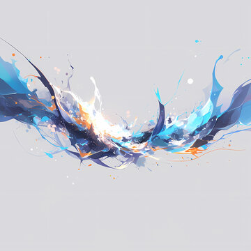 A captivating abstract art piece showcasing a dynamic splash of vibrant colors in high resolution. This striking image is perfect for creative projects and artistic expressions.