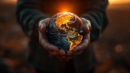 Fototapeta premium The Earth is in our hands