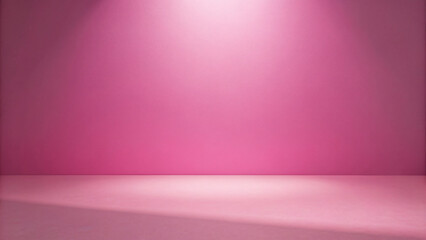 Vintage stage with pink spotlight curtains on textured wallpaper backdrop