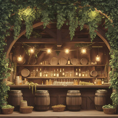 Charming Craft Beer Tavern Interior - Cozy Drink Retreat