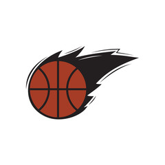 Basket Ball Fire Logo Template Design Vector, Emblem, Design Concept, Creative Symbol, Icon