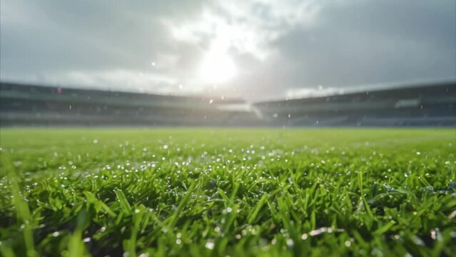 green grass of a soccer field
