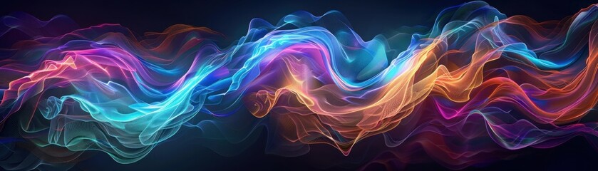 Colorful abstract background with a smooth wave pattern