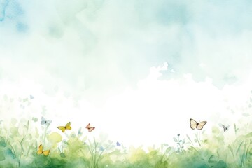 Butterfies border background backgrounds outdoors painting.