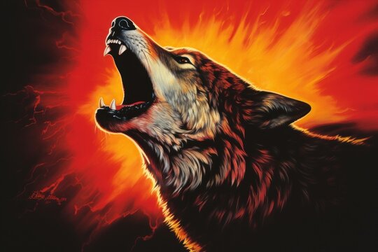 Howling wolf mammal animal aggression.