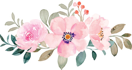 Flower floral watercolor vector design