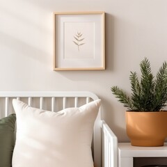 Pillow plant furniture room - obrazy, fototapety, plakaty