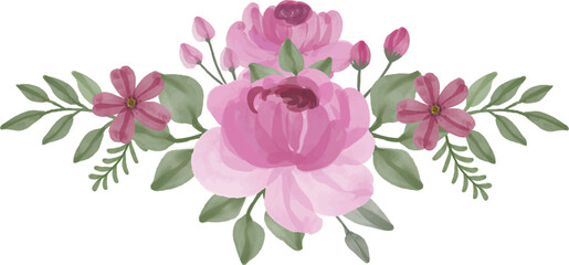 Flower floral watercolor vector design