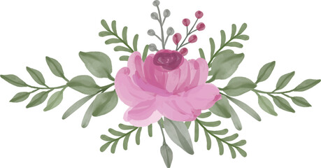 Flower floral watercolor vector design
