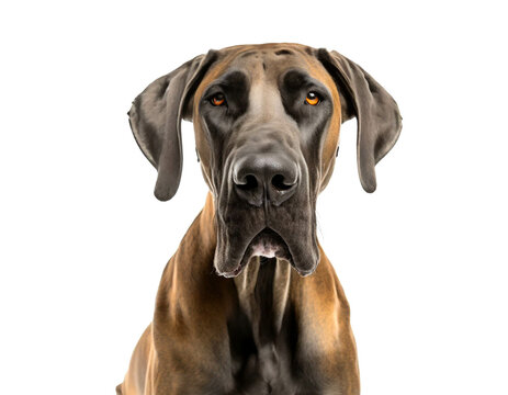 Deutsche Dogge isoliert auf wei&szlig;en Hintergrund, Freisteller 