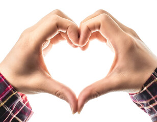 Obraz premium Herz mit Händen gebildet isoliert auf weißen Hintergrund, Freisteller
