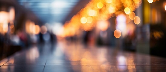 Blurred photo, shopping mall background