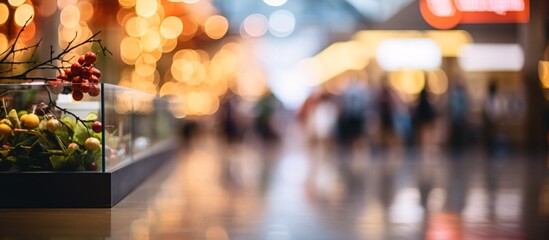 Fototapeta premium Blurred photo, shopping mall background