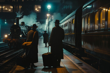passengers waiting for the orient express to depart