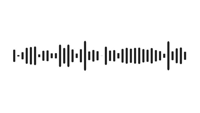 Waveform Audio with Black sound waves background, Animated sound wave spectrum animation,
White and black audio visualization. frequency soundtrack, equalizer soundtrack, waveform soundtrack,