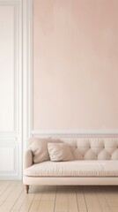 Fototapeta premium Aesthetic sofa in living room wallpaper architecture furniture pillow.