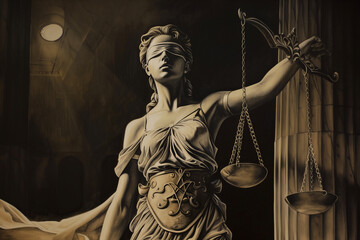 Lady Justice dim lights