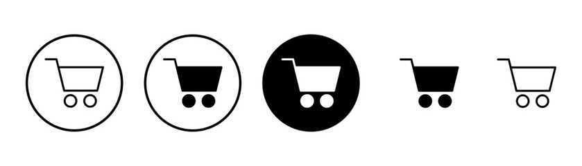 Shopping icon vector isolated on white background. Shopping cart icon. Basket icon. Trolley © Oliviart