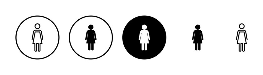 Female icon vector isolated on white background. woman icon vector