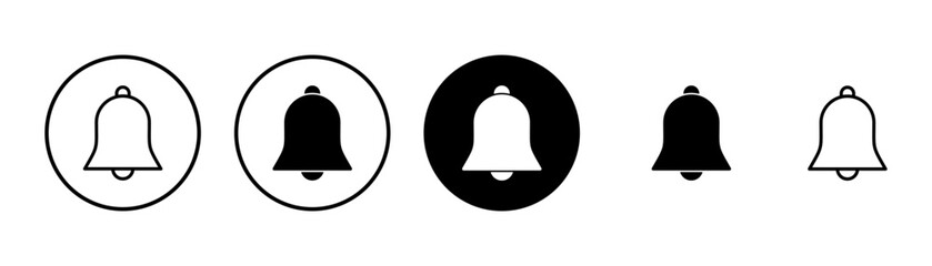 Bell Icon vector isolated on white background. Notification symbol. Bell vector icon