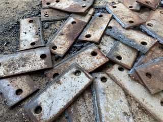 old rusty iron plate , background. close up photo.