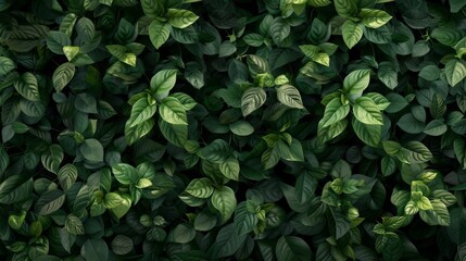 Close up of lush green plant leaves