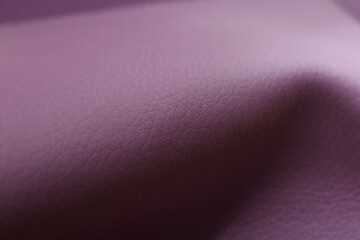 Beautiful purple leather as background, closeup view