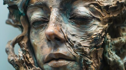 Intricate Detail of a Modern Art Sculpture A Tactile Journey into Abstract Creativity