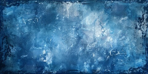 A blue background with a splash of white paint