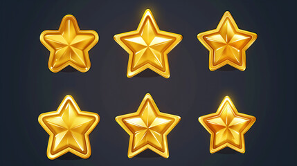 Obraz premium Golden Star on dark background, Illustration.