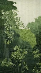 Green foliage vegetation textile texture.