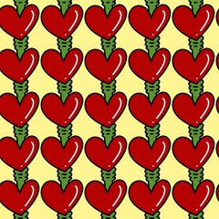 seamless pattern with hearts shape