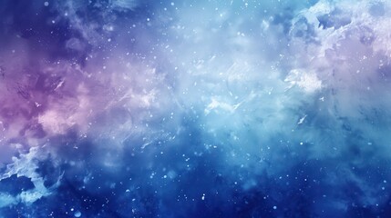 Space dusk nebula color gradient purple blue and pink cloud starry galaxy.
