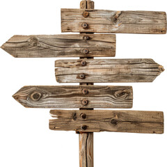 Old wooden directional sign posts