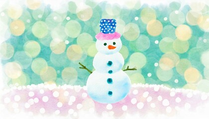 Glitter snowman illustration