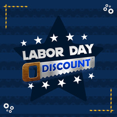 Labor day discount banner design