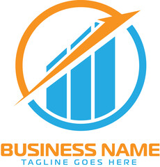 business growth graph logo design