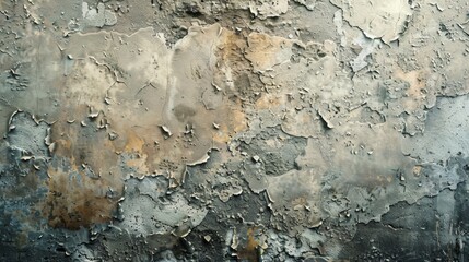 Old wall with peeling paint against black backdrop - obrazy, fototapety, plakaty