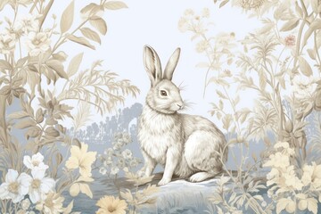 Obraz premium Rabbit drawing animal rodent.