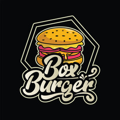 BURGER BOX FASTFOOD LOGO DESIGN
