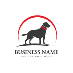 DOG LOGO DESIGN VECTOR SILHOUETTE